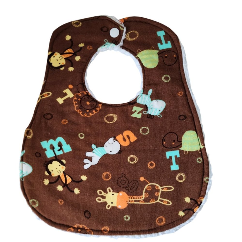 Animals Alphabet Designer Boutique Bib